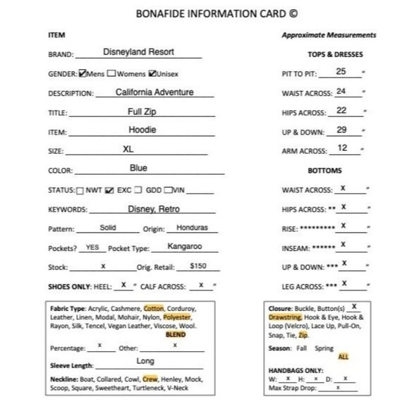 Disneyland Resort Mens California Adventure Full Zip Hoodie Size XL Blue AN EXC - Picture 9 of 9